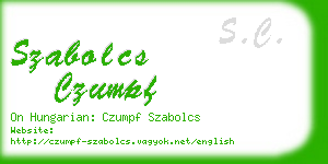 szabolcs czumpf business card